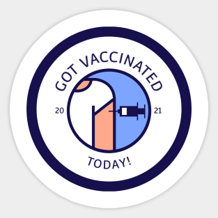 Got vaccinated Sticker